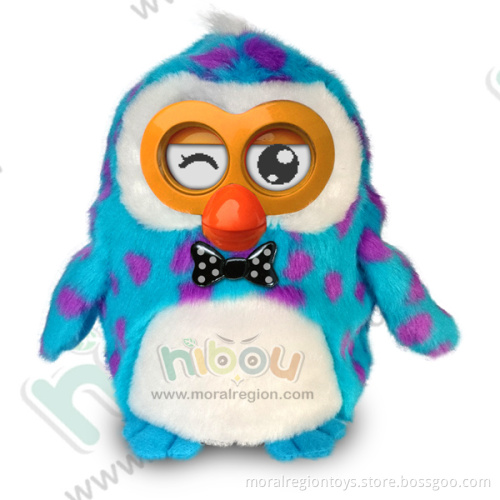 2014 new hot Hibou intellectual electronic pet, custom plush talking toy animal